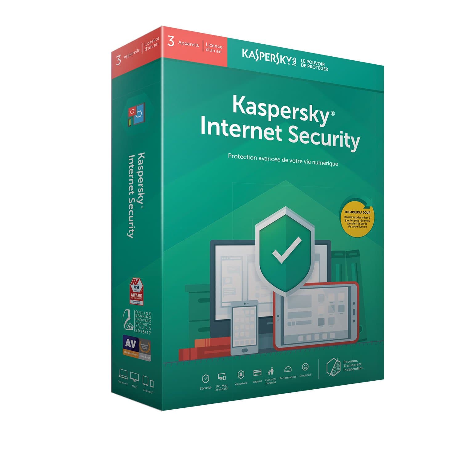 Kaspersky Internet Security 2019 3 Postes / 1 An